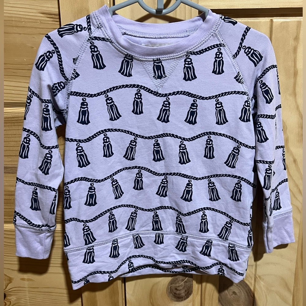 The Beaufort Bonnet Company Crewneck Cassidy Comfy Crewneck Tassle Purple 18-24